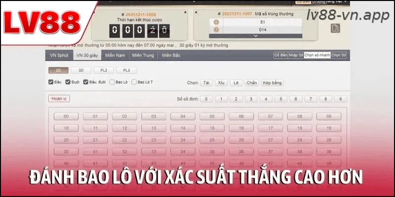 Đánh bao lô với xác suất thắng cao hơn thông thường