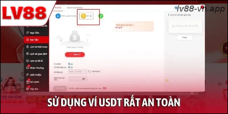 Sử dụng ví USDT rất an toàn